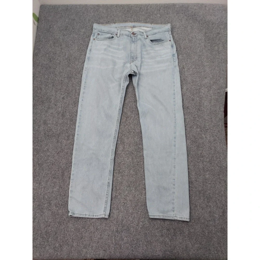 Lot 2 LEVIS 505 Jeans Men 38x34 Dark & Light Wash Regular Fit Straight Leg Denim
